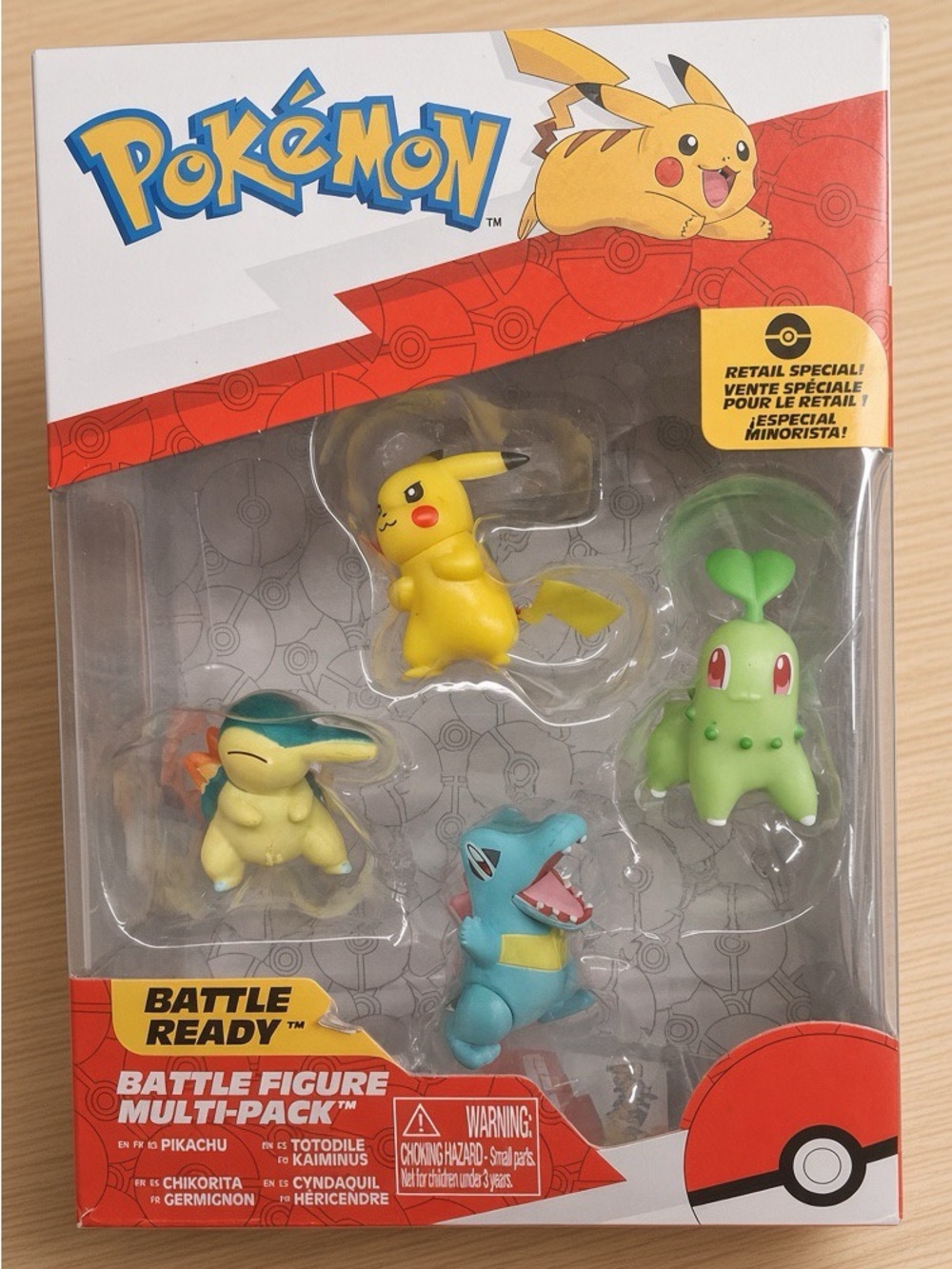 Pokemon Yellow, Green, Blue, Teal Battle Figure Multi-Pack
